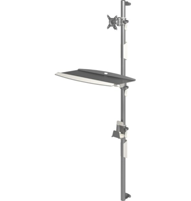 Workstation Viewmate Wand 732, Wandbefestigung, silber