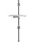 Workstation Viewmate Wand 732, Wandbefestigung, silber