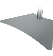 Fußplatte Viewmate für Schreibtisch Option 912, 420 x 275 x 5 mm, Stahl, silber