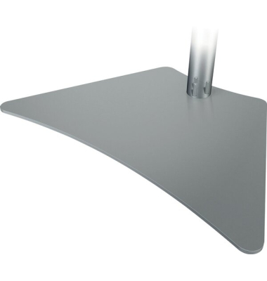Fußplatte Viewmate für Schreibtisch Option 912, 420 x 275 x 5 mm, Stahl, silber
