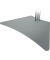 Fußplatte Viewmate für Schreibtisch Option 912, 420 x 275 x 5 mm, Stahl, silber