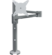 Monitorarm Viewlite Schreibtisch 122, höhenverstellbar, bis 8 kg pro Monitor, Aluminium, silber