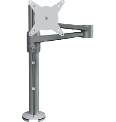Monitorarm Viewlite Schreibtisch 122, höhenverstellbar, bis 8 kg pro Monitor, Aluminium, silber
