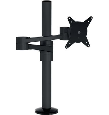 Monitorarm Viewlite Schreibtisch 123, höhenverstellbar, bis 8 kg pro Monitor, Aluminium, schwarz