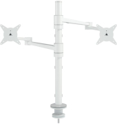 Monitorarm Viewlite Schreibtisch 140, höhenverstellbar, bis 8 kg pro Monitor, Aluminium, weiß