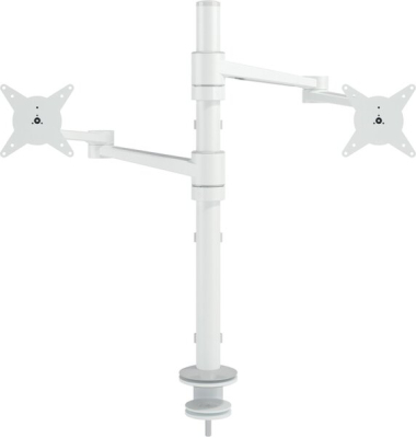 Monitorarm Viewlite Schreibtisch 140, höhenverstellbar, bis 8 kg pro Monitor, Aluminium, weiß