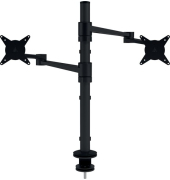 Monitorarm Viewlite Schreibtisch 143, höhenverstellbar, bis 8 kg pro Monitor, Aluminium, schwarz