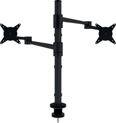 Monitorarm Viewlite Schreibtisch 143, höhenverstellbar, bis 8 kg pro Monitor, Aluminium, schwarz