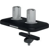 Durchtisch - Befestigung Viewprime 823, für doppelten Monitorarm, schwarz