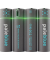 Akku AA, 2550 mWh, 1,5 Volt, 1700 mAh, wiederaufladbare Lithium Ionen Batterien, inklusive Reiseetui, 4 Stück