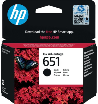 Tintenpatrone 651, für HP-Drucker, ca. 600 Seiten, schwarz