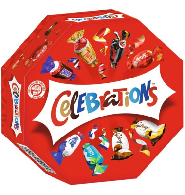 Miniatures Mix Celebrations 186g Packung, Snickers,Mars,Bounty,Twix