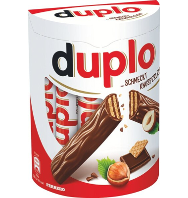 Duplo das Original, 10 Riegel mit Waffel, Nugatcremefüllung und Schokoladen-Überzug