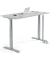 Schreibtisch FLEX MODUL, elektrisch h&ouml;henverstellbar, 60,5-125,5cm (H), 200x80cm (BxT), rechteckig, lichtgrau / silber