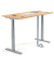 Schreibtisch FLEX MODUL, elektrisch h&ouml;henverstellbar, 60,5-125,5cm (H), 200x80cm (BxT), rechteckig, buche / silber