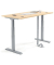 Schreibtisch FLEX MODUL, elektrisch h&ouml;henverstellbar, 60,5-125,5cm (H), 200x80cm (BxT), rechteckig, ahorn / silber