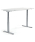 Schreibtisch FLEX MODUL, elektrisch h&ouml;henverstellbar, 60,5-125,5cm (H), 200x80cm (BxT), rechteckig, wei&szlig; / silber