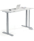Schreibtisch FLEX MODUL, elektrisch h&ouml;henverstellbar, 60,5-125,5cm (H), 200x80cm (BxT), rechteckig, wei&szlig; / silber