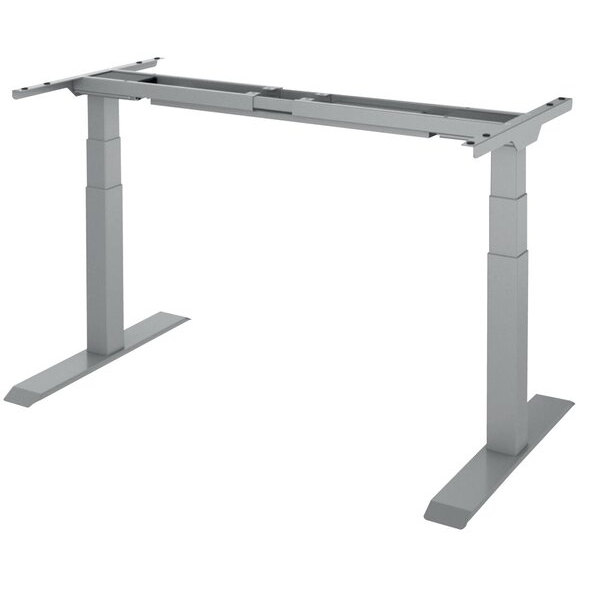 4255704329148 - Schreibtisch Flex Modul elektrisch höhenverstellbar 1145cm (H) 25x205cm (BxT)   silber 4255704329148 Deskin
