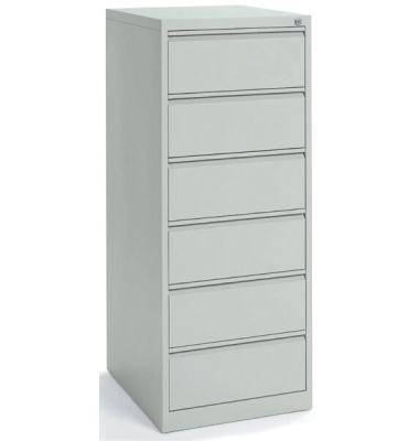 Karteikartenschrank, 6 Schübe, 2-bahnig, (H x B x T) 1320 x 530 x 620 mm, grau