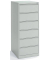 Karteikartenschrank, 6 Schübe, 2-bahnig, (H x B x T) 1320 x 530 x 620 mm, grau