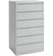 Karteikartenschrank, 6 Schübe, 3-bahnig, (H x B x T) 1320 x 760 x 620 mm, grau