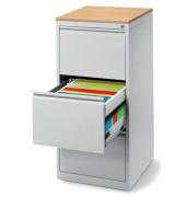 Hängeregistraturschrank, einbahnig, 3 Schubladen, (H x B x T) 1020 x 460 x 620 mm, grau