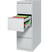 Hängeregistraturschrank, einbahnig, 4 Schubladen, (H x B x T) 1320 x 460 x 620 mm, grau