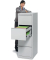 Hängeregistraturschrank, einbahnig, 4 Schubladen, (H x B x T) 1320 x 460 x 620 mm, grau