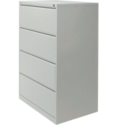 Hängeregistraturschrank, doppelbahnig, 4 Schubladen, (H x B x T) 1320 x 840 x 620 mm, grau