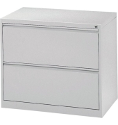 H&auml;ngeregistraturschrank 10236664 BASE, grau, 2 Schubladen, 2-bahnig