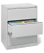 Hängeregistraturschrank, doppelbahnig, 2 Schubladen, (H x B x T) 1020 x 840 x 620 mm, grau