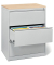 Hängeregistraturschrank, doppelbahnig, 2 Schubladen, (H x B x T) 1020 x 840 x 620 mm, grau