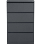 H&auml;ngeregistraturschrank 10236922 BASE, schwarz, 4 Schubladen, 2-bahnig