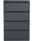 Hängeregistraturschrank, doppelbahnig, 4 Schubladen, (H x B x T) 1320 x 840 x 620 mm, schwarz