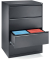 Hängeregistraturschrank, doppelbahnig, 4 Schubladen, (H x B x T) 1320 x 840 x 620 mm, schwarz