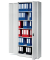 Stahlschrank Flügeltüren, 5 Ordnerhöhen, (H x B x T) 1950 x 920 x 420 mm, grau