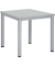 Schreibtisch BASE-MODUL Q, 72cm (H), 80x80cm (BxT), quadratisch, grau / silber