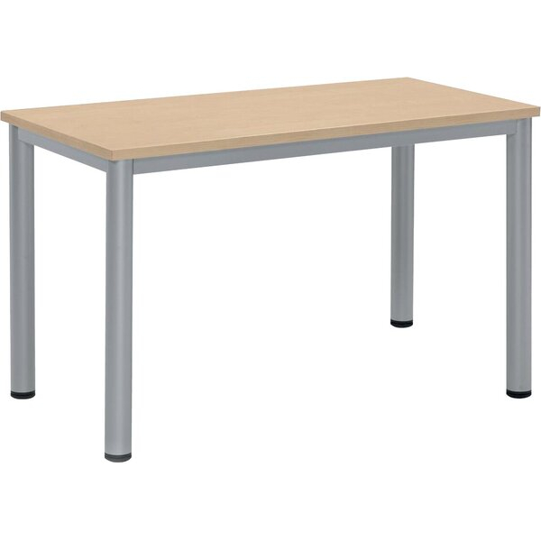 4255704329315 - Schreibtisch BASE-MODUL Q 72cm (H) 120x60cm (BxT) rechteckig ahorn   silber 4255704329315 Deskin