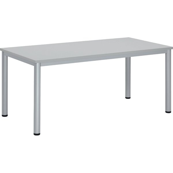 4255704329322 - Schreibtisch BASE-MODUL Q 72cm (H) 120x70cm (BxT) rechteckig grau   silber 4255704329322 Deskin