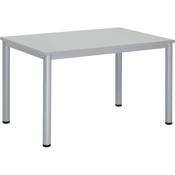 4255704329339 - Schreibtisch BASE-MODUL Q 72cm (H) 120x80cm (BxT) rechteckig grau   silber 4255704329339 Deskin