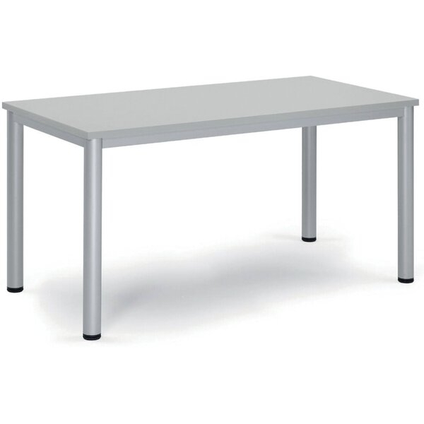 4255704329360 - Schreibtisch BASE-MODUL Q 72cm (H) 140x70cm (BxT) rechteckig grau   silber 4255704329360 Deskin