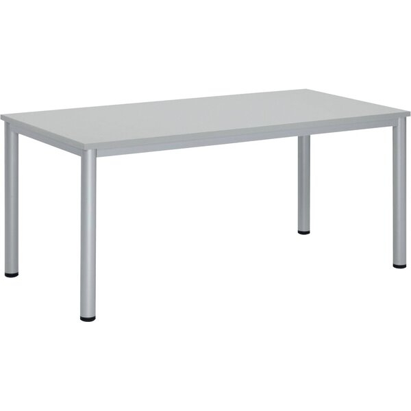 4255704329414 - Schreibtisch BASE-MODUL Q 72cm (H) 160x60cm (BxT) rechteckig grau   silber 4255704329414 Deskin