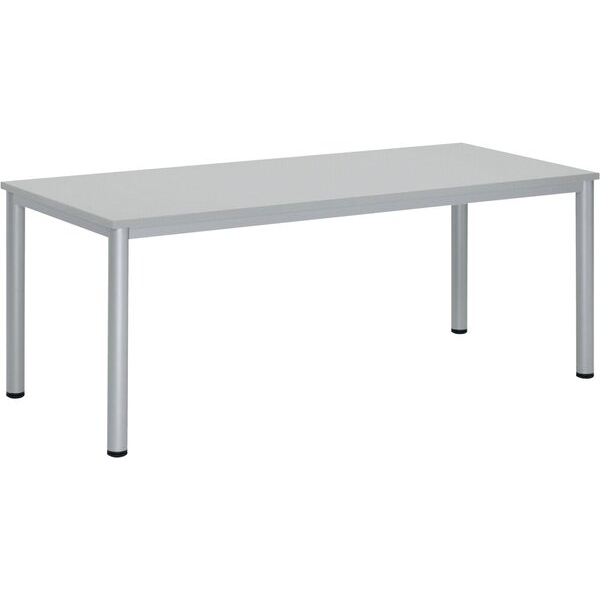 4255704329469 - Schreibtisch BASE-MODUL Q 72cm (H) 180x80cm (BxT) rechteckig grau   silber 4255704329469 Deskin