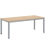 Schreibtisch BASE-MODUL Q, 72cm (H), 180x80cm (BxT), rechteckig, ahorn / silber