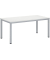 Schreibtisch BASE-MODUL Q, 72cm (H), 160x80cm (BxT), rechteckig, wei&szlig; / silber