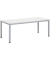 Schreibtisch BASE-MODUL Q, 72cm (H), 180x80cm (BxT), rechteckig, wei&szlig; / silber
