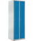Garderobenspind, Drehriegelschloss, (H x B x T) 1700 x 590 x 500 mm, grau/blau