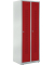 Garderobenspind, Drehriegelschloss, (H x B x T) 1700 x 590 x 500 mm, grau/rot