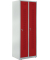Garderobenspind, Zylinderschloss, (H x B x T) 1700 x 590 x 500 mm, grau/rot